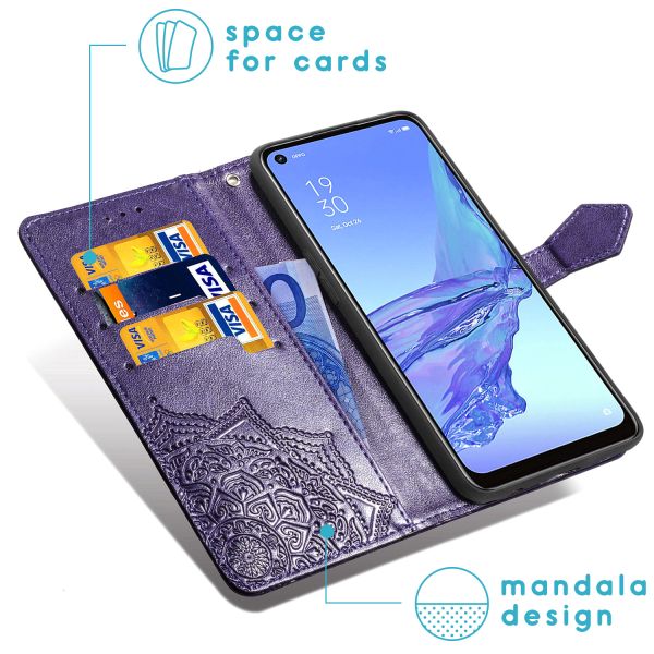 iMoshion Etui de téléphone portefeuille Mandala Oppo A53 / Oppo A53s - Violet