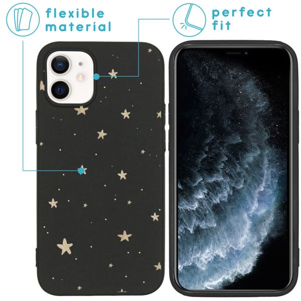 imoshion Coque Design iPhone 12 Mini - Etoiles / Noir