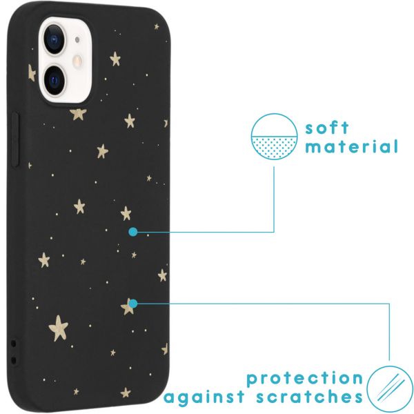 imoshion Coque Design iPhone 12 Mini - Etoiles / Noir