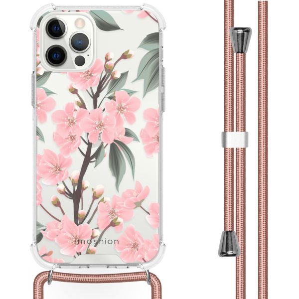 imoshion Coque Design avec cordon iPhone 12 (Pro) -  Fleur - Cherry Blossom