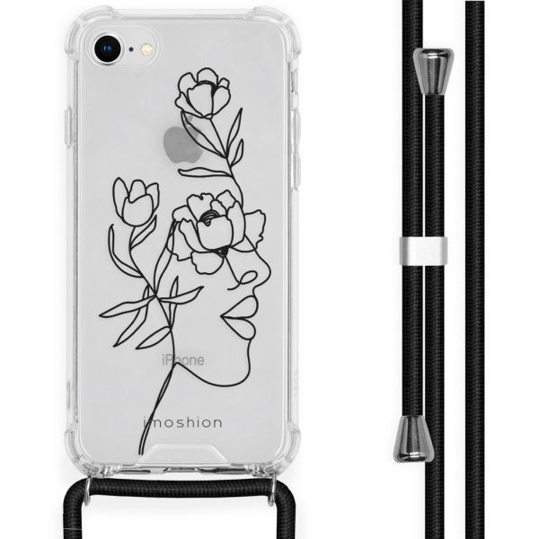 imoshion Coque Design avec cordon iPhone SE (2022 / 2020) / 8 / 7 - Woman Flower