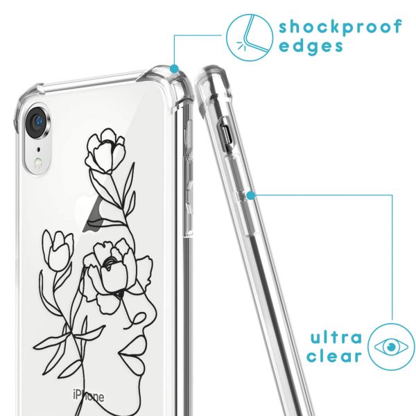 imoshion Coque Design avec cordon iPhone Xr - Woman Flower