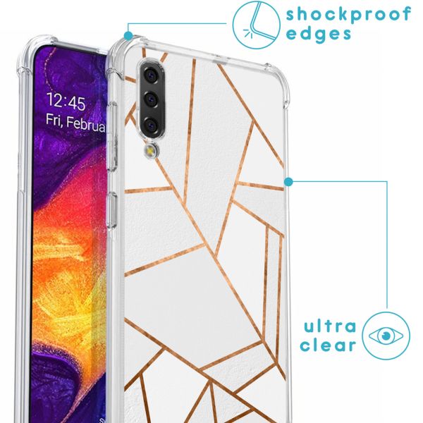 imoshion Coque Design avec cordon Samsung Galaxy A50 - White Graphic