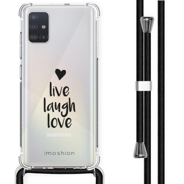 imoshion Coque Design avec cordon Samsung Galaxy A51 - Live Laugh Love