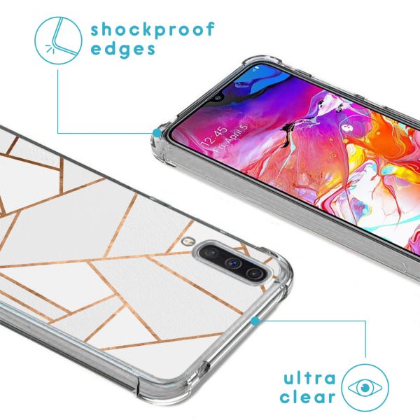 imoshion Coque Design avec cordon Samsung Galaxy A70 - White Graphic