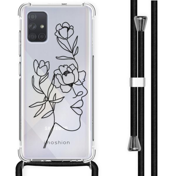 imoshion Coque Design avec cordon Samsung Galaxy A71 - Woman Flower