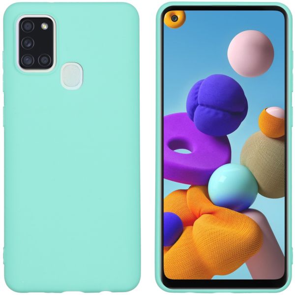 iMoshion Coque Couleur Samsung Galaxy A21s -  Menthe verte