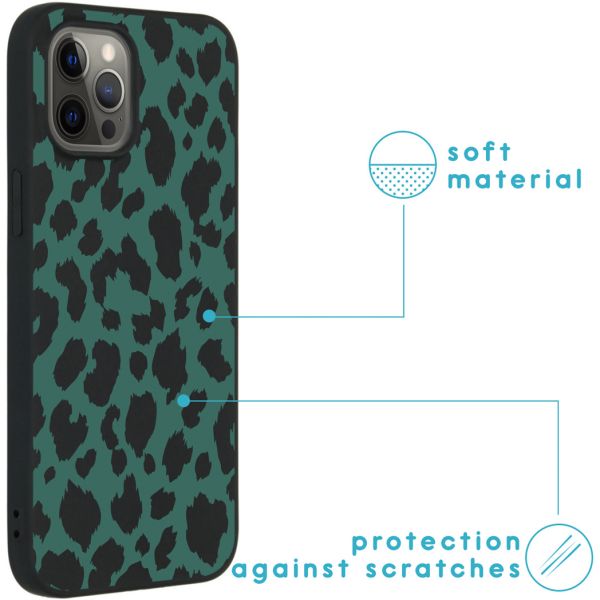 imoshion Coque Design iPhone 12 Pro Max - Léopard - Vert / Noir