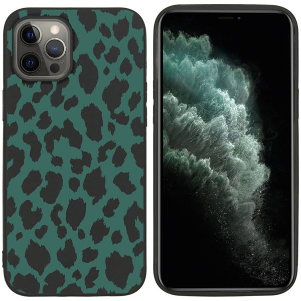 imoshion Coque Design iPhone 12 Pro Max - Léopard - Vert / Noir