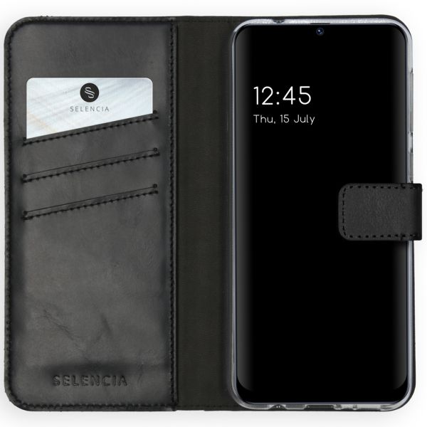 Selencia Étui de téléphone portefeuille en cuir véritable Samsung Galaxy M31