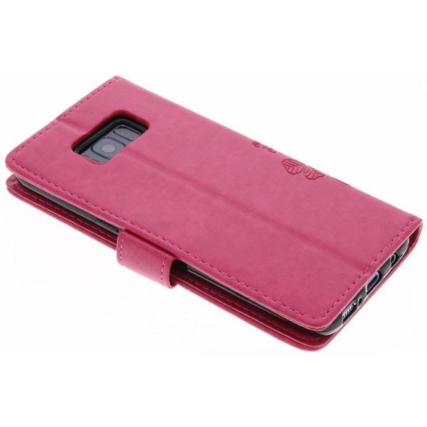 Etui de téléphone Fleurs de Trèfle Samsung Galaxy S8 - Rose