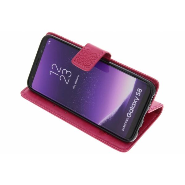 Etui de téléphone Fleurs de Trèfle Samsung Galaxy S8 - Rose