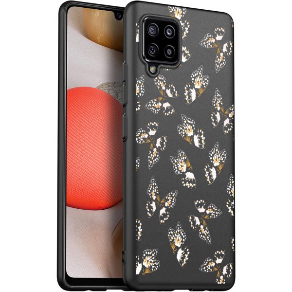 imoshion Coque Design Samsung Galaxy A42 - Papillon - Noir / Blanc