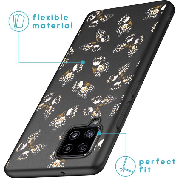 imoshion Coque Design Samsung Galaxy A42 - Papillon - Noir / Blanc