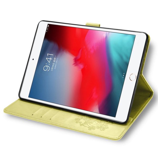 Coque Fleurs de Trèfle iPad 9 (2021) 10.2 pouces / iPad 8 (2020) 10.2 pouces / iPad 7 (2019) 10.2 pouces - Jaune