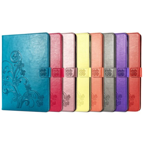 Coque Fleurs de Trèfle iPad 9 (2021) 10.2 pouces / iPad 8 (2020) 10.2 pouces / iPad 7 (2019) 10.2 pouces - Jaune