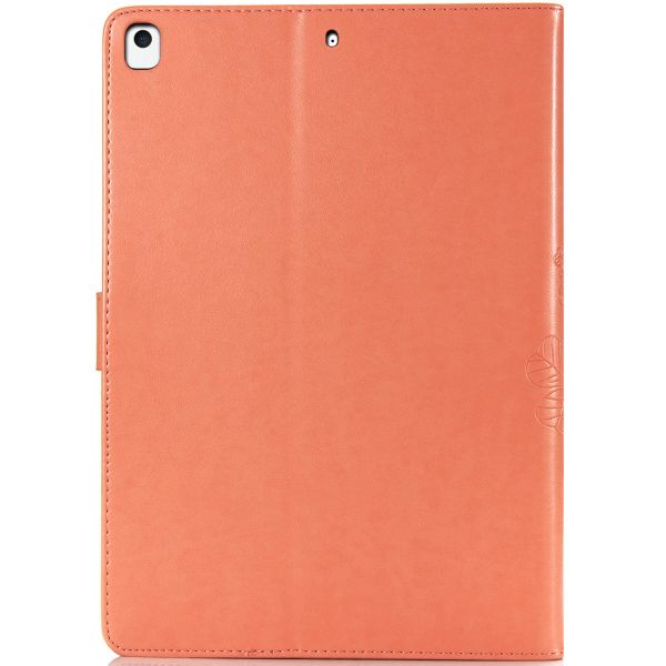 Coque Fleurs de Trèfle iPad 9 (2021) 10.2 pouces / iPad 8 (2020) 10.2 pouces / iPad 7 (2019) 10.2 pouces - Orange