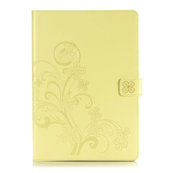 Coque Fleurs de Trèfle iPad 6 (2018) 9.7 pouces / iPad 5 (2017) 9.7 pouces - Jaune