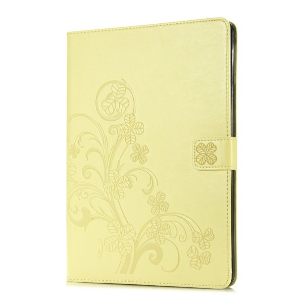 Coque Fleurs de Trèfle iPad 6 (2018) 9.7 pouces / iPad 5 (2017) 9.7 pouces - Jaune