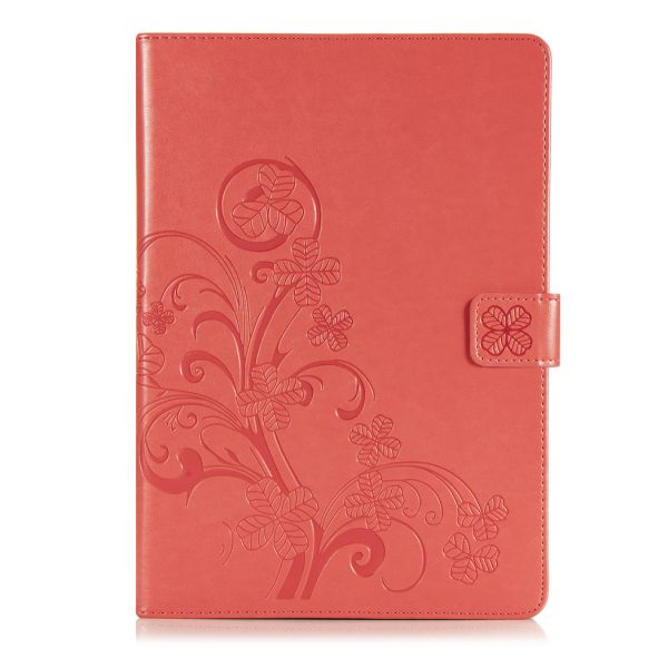 Coque Fleurs de Trèfle iPad 6 (2018) 9.7 pouces / iPad 5 (2017) 9.7 pouces - Rouge