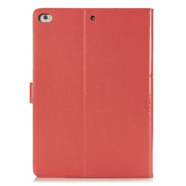 Coque Fleurs de Trèfle iPad 6 (2018) 9.7 pouces / iPad 5 (2017) 9.7 pouces - Rouge