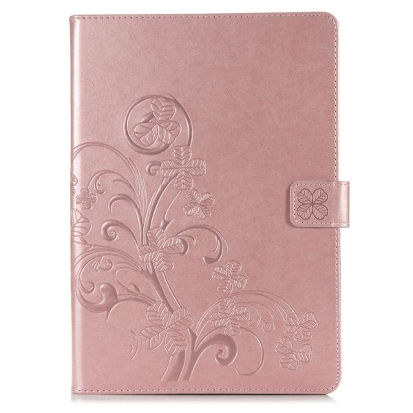 Coque Fleurs de Trèfle iPad 6 (2018) 9.7 pouces / iPad 5 (2017) 9.7 pouces - Rose champagne