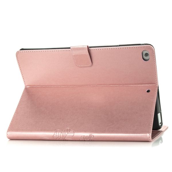 Coque Fleurs de Trèfle iPad 6 (2018) 9.7 pouces / iPad 5 (2017) 9.7 pouces - Rose champagne