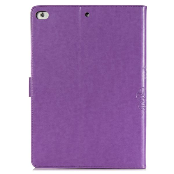 Coque Fleurs de Trèfle iPad 6 (2018) 9.7 pouces / iPad 5 (2017) 9.7 pouces - Violet