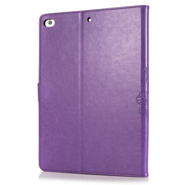 Coque Fleurs de Trèfle iPad 6 (2018) 9.7 pouces / iPad 5 (2017) 9.7 pouces - Violet