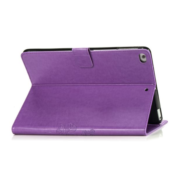 Coque Fleurs de Trèfle iPad 6 (2018) 9.7 pouces / iPad 5 (2017) 9.7 pouces - Violet