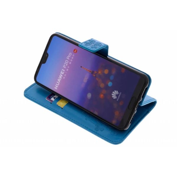 Etui de téléphone Fleurs de Trèfle Huawei 20 Pro - Turquoise