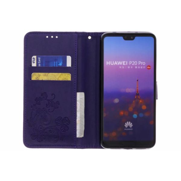 Etui de téléphone Fleurs de Trèfle Huawei 20 Pro - Violet