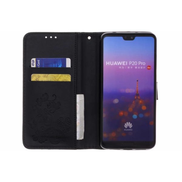 Etui de téléphone Fleurs de Trèfle Huawei 20 Pro - Noir