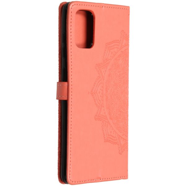 Etui de téléphone portefeuille Samsung Galaxy A71 - Orange