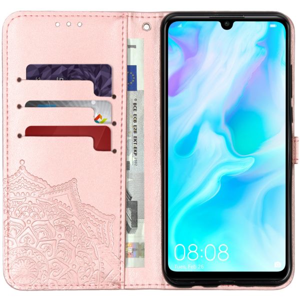 Etui de téléphone portefeuille Huawei P30 Lite - Rose