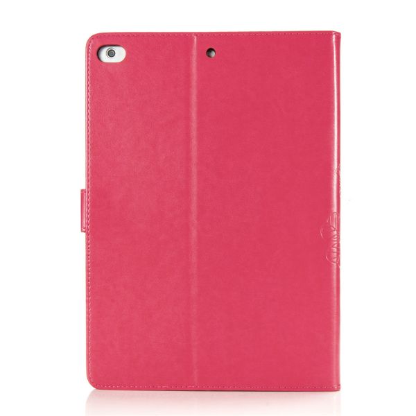 Coque Fleurs de Trèfle iPad 6 (2018) 9.7 pouces / iPad 5 (2017) 9.7 pouces - Fuchsia