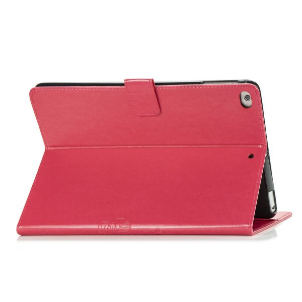 Coque Fleurs de Trèfle iPad 6 (2018) 9.7 pouces / iPad 5 (2017) 9.7 pouces - Fuchsia