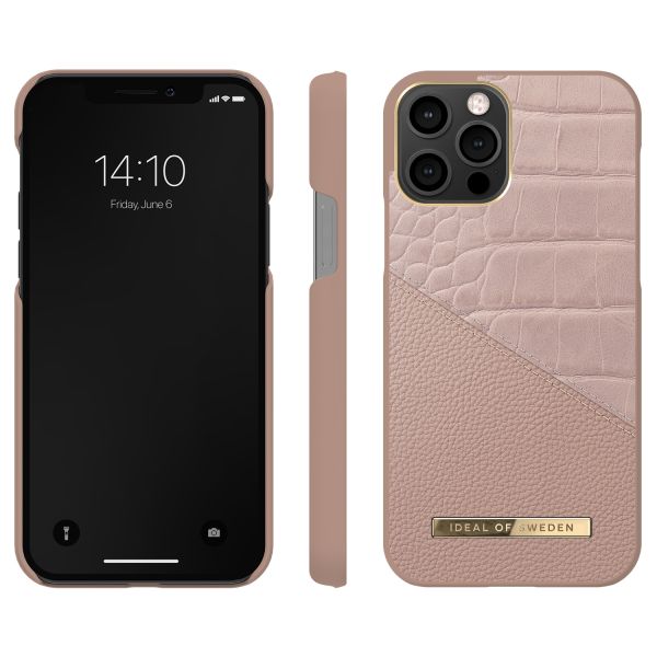 iDeal of Sweden Coque Atelier iPhone 12 (Pro) - Rose Smoke Croco