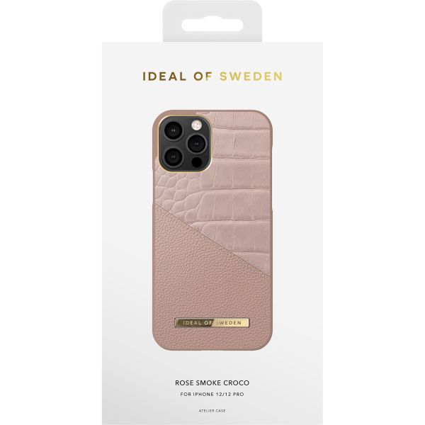 iDeal of Sweden Coque Atelier iPhone 12 (Pro) - Rose Smoke Croco