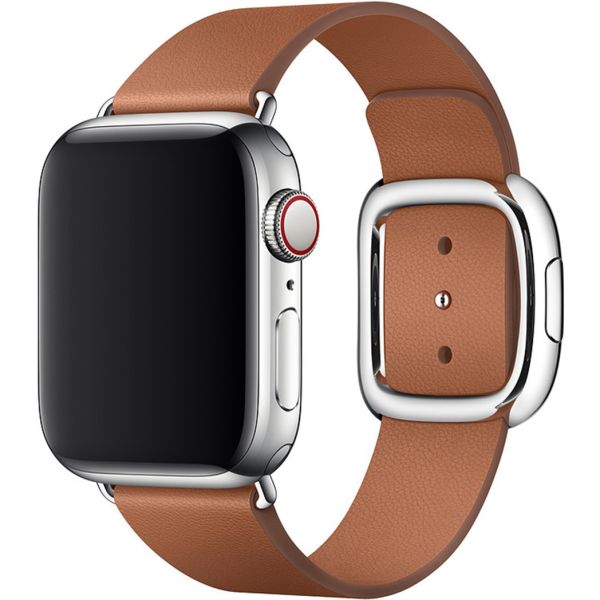 Apple Leather Band Modern Buckle Apple Watch Series 1-9 / SE - 38/40/41 mm / Series 10 - 42 mm - Taille L - Brun