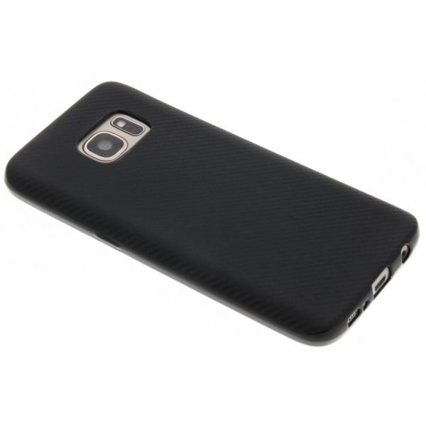 Coque silicone Carbon Samsung Galaxy S7 - Noir