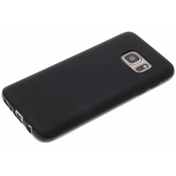 Coque silicone Carbon Samsung Galaxy S7 - Noir