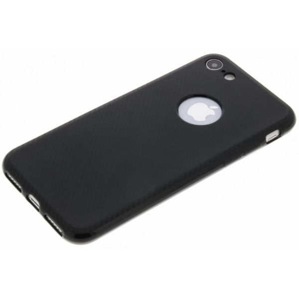 Coque silicone Carbon iPhone 8 / 7  - Noir