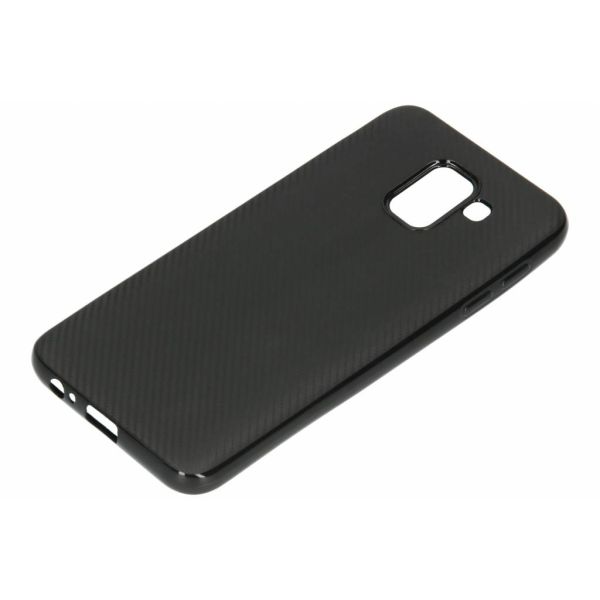 Coque silicone Carbon Samsung Galaxy J6 - Noir