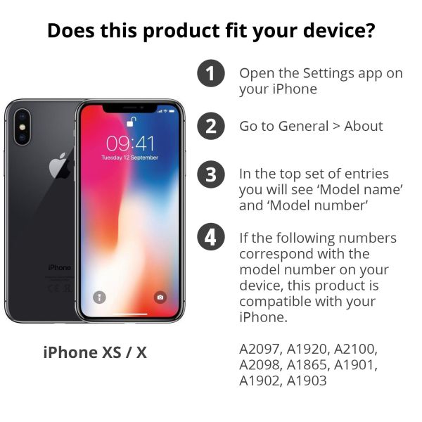 Valenta Etui téléphone portefeuille iPhone X / Xs - Noir