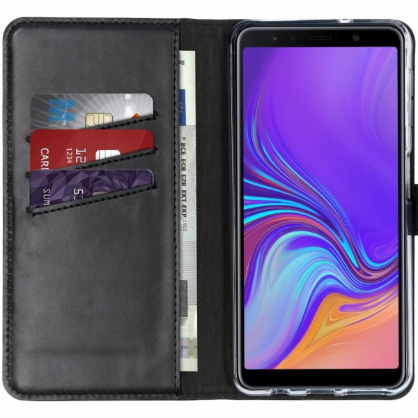 Selencia Étui de téléphone portefeuille en cuir véritable Samsung Galaxy A7 (2018)