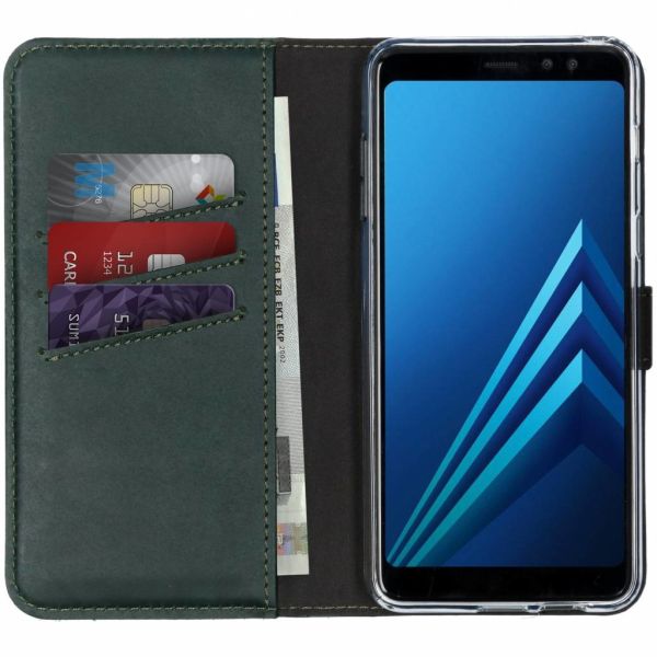 Selencia Étui de téléphone portefeuille en cuir véritable Samsung Galaxy A8 (2018)