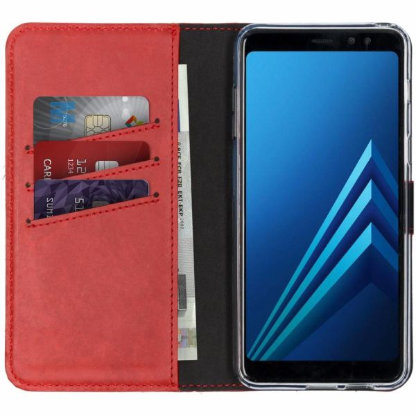 Selencia Étui de téléphone portefeuille en cuir véritable Samsung Galaxy A8 (2018)