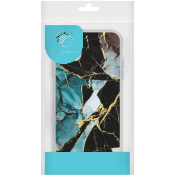 iMoshion Coque Design iPhone 11 - Marbre - Bleu