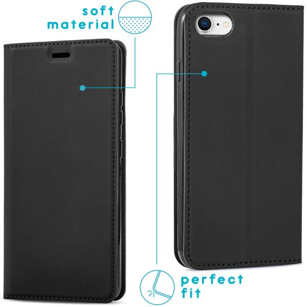 imoshion Étui de téléphone Slim Folio iPhone SE (2022 / 2020) / 8 / 7 - Noir